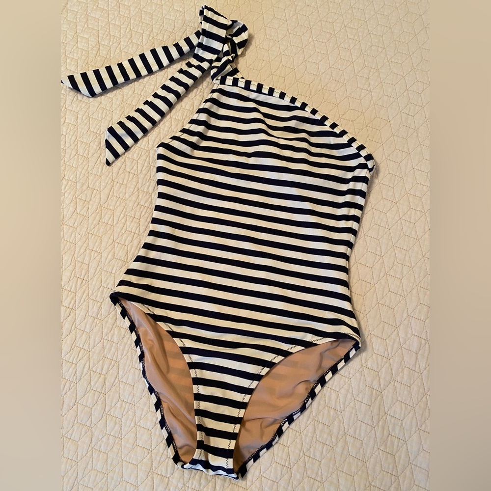 J Crew Bow One Shoulder One Piece
